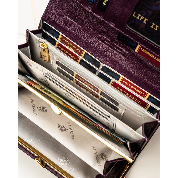 Piniginė moterims Peterson, violetinė PT108