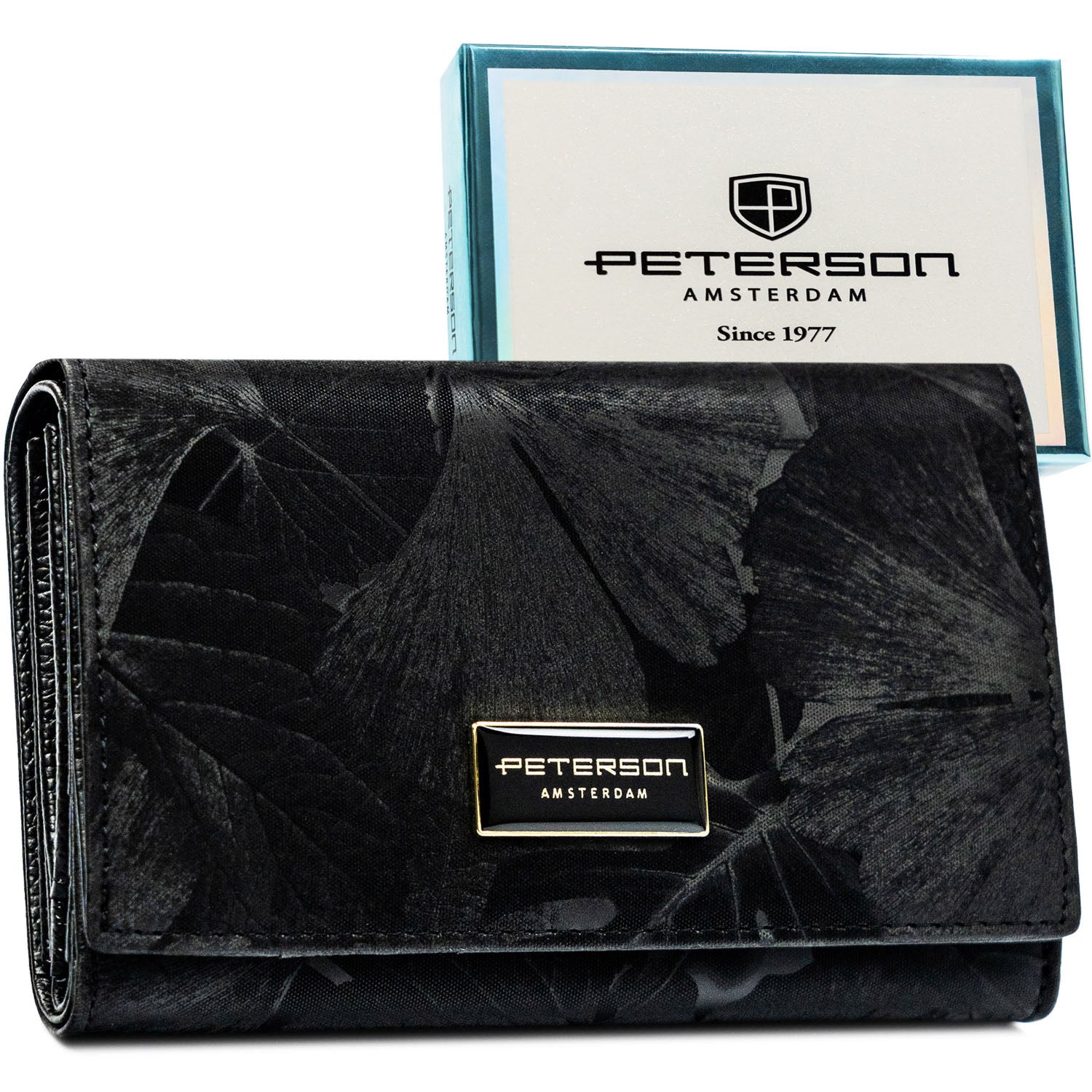 Didelė piniginė moterims Peterson, juoda 2586
