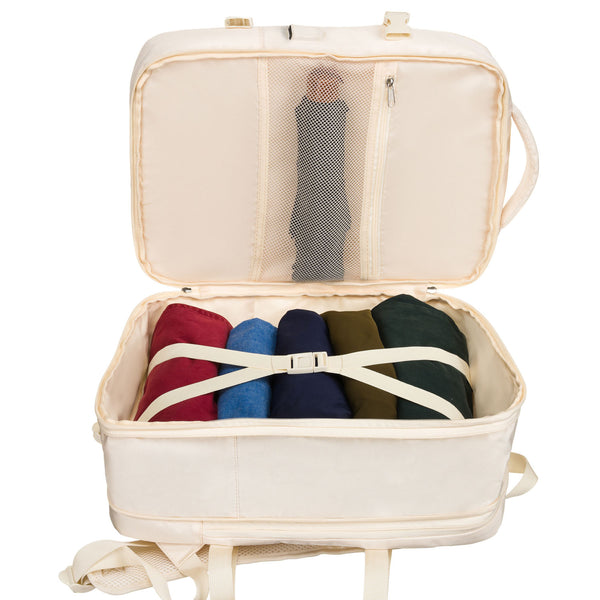 Vidutinė kuprinė unisex Peterson, dramblio kaulo