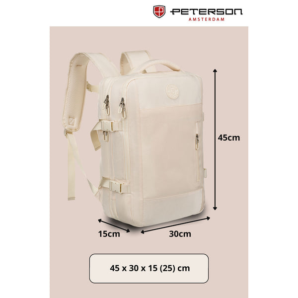 Vidutinė kuprinė unisex Peterson, dramblio kaulo