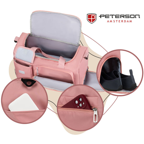 Didelė rankinė moterims Peterson, rožinė N502