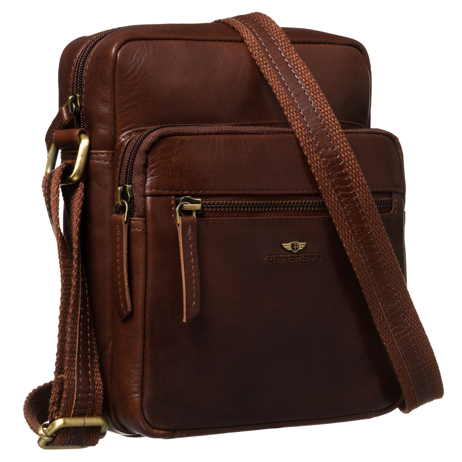 Vidutinė rankinė vyrams Peterson, ruda 6743