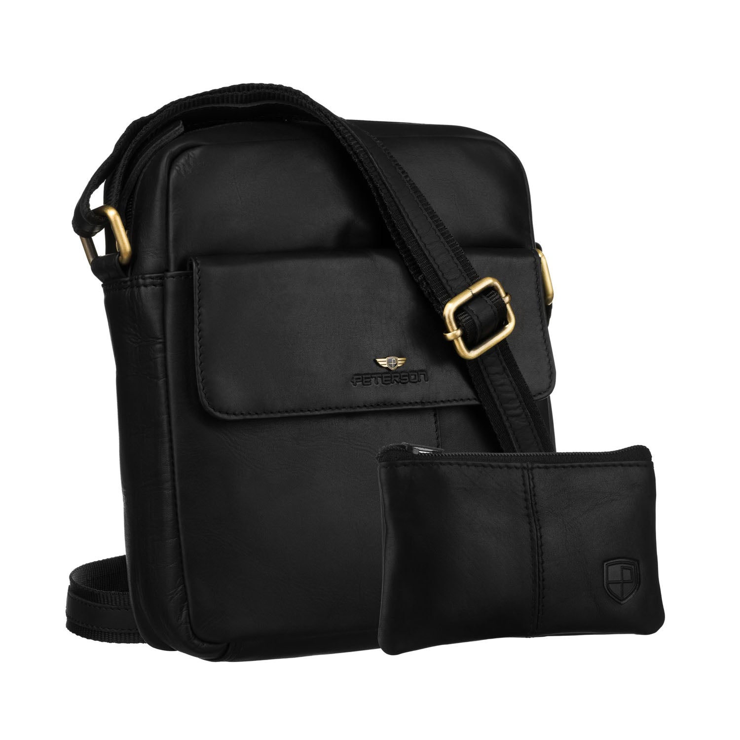 Maža rankinė vyrams Peterson, juoda 6859