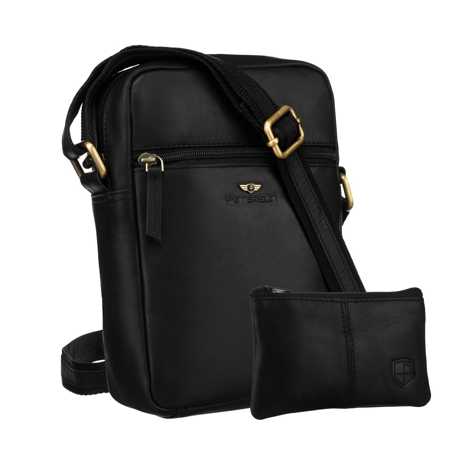 Maža rankinė vyrams Peterson, juoda 6712