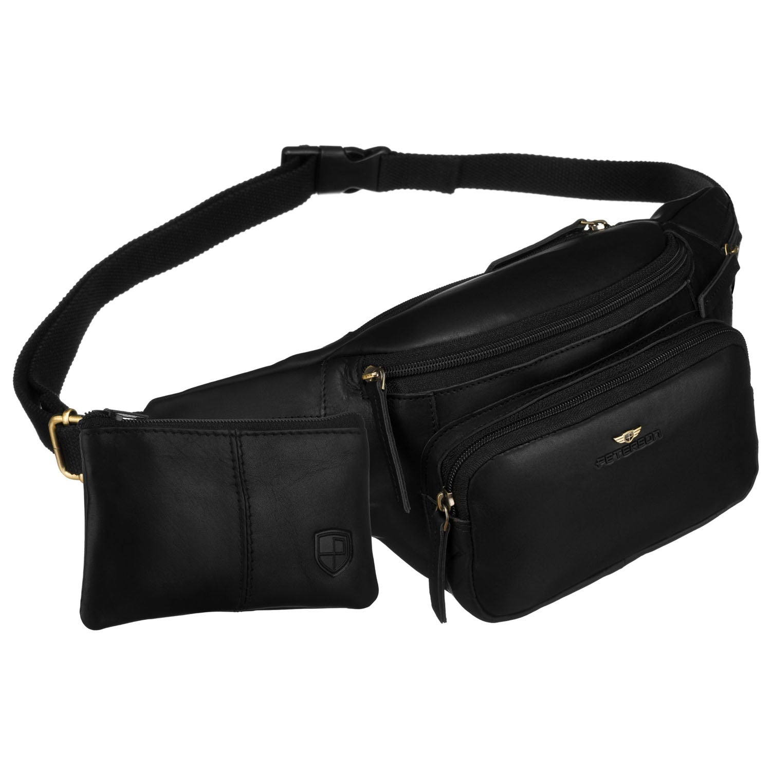 Maža rankinė vyrams Peterson, juoda 6910