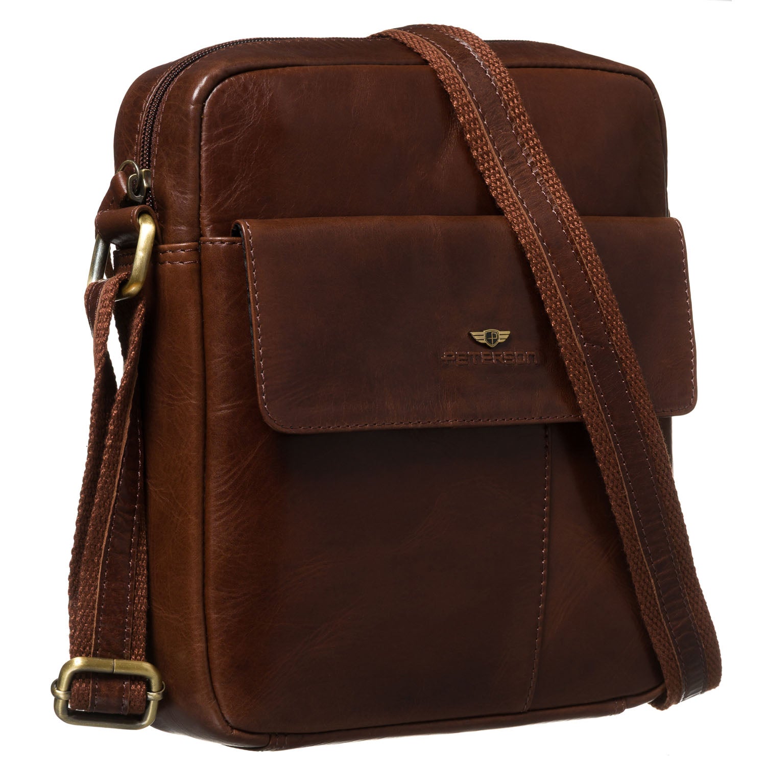 Vidutinė rankinė vyrams Peterson, ruda 6866