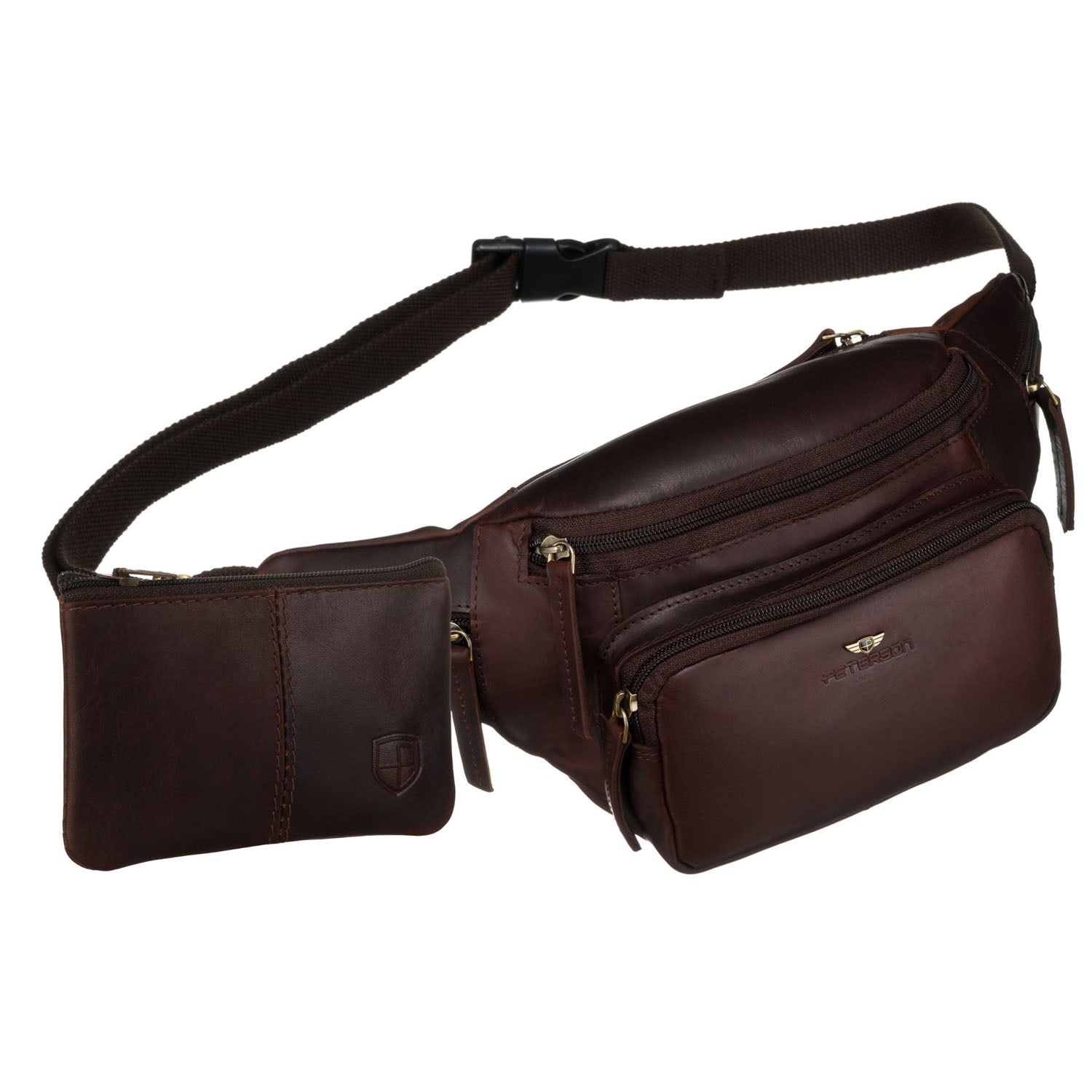 Maža rankinė vyrams Peterson, ruda 6927