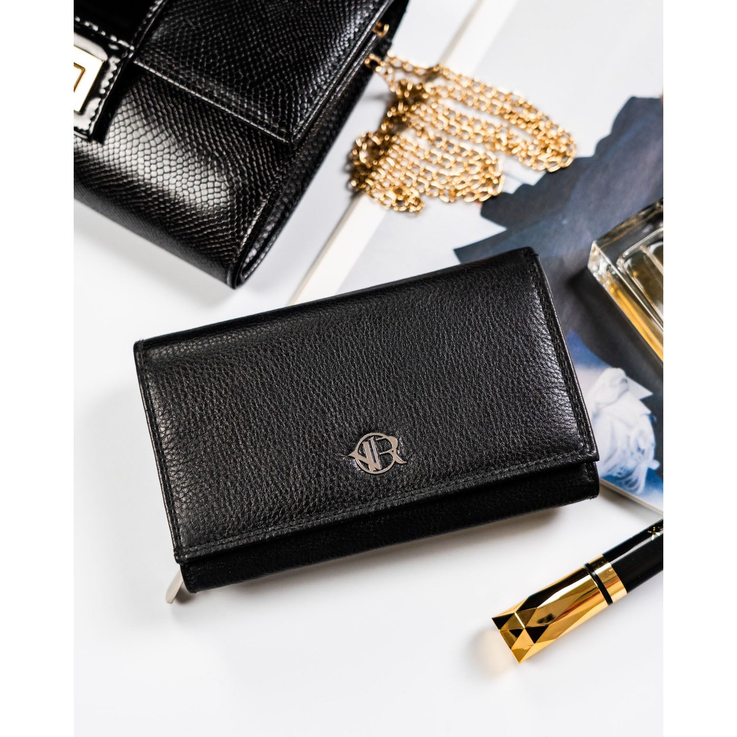 Didelė piniginė moterims Rovicky, juoda N457