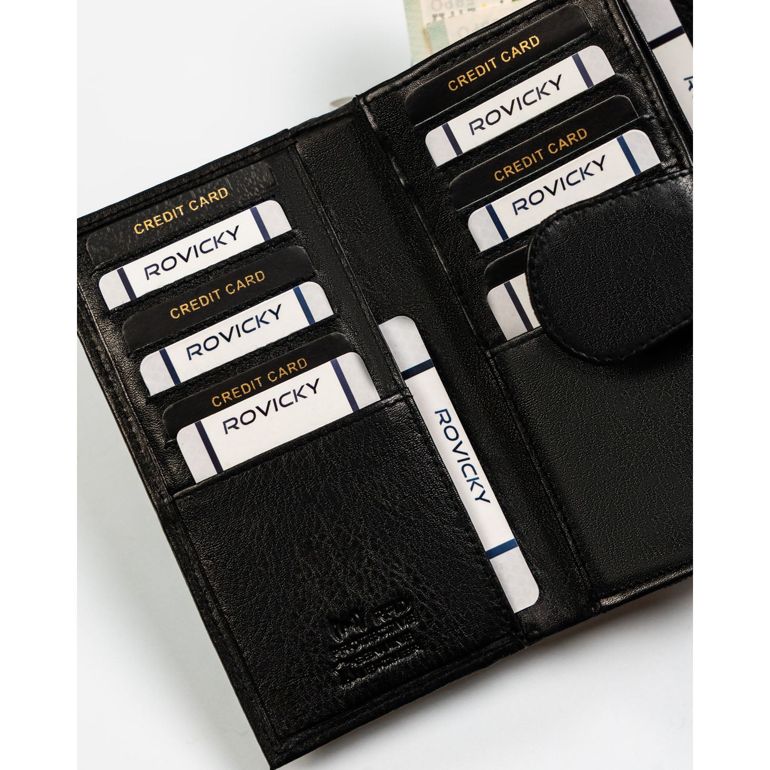 Didelė piniginė moterims Rovicky, juoda N457