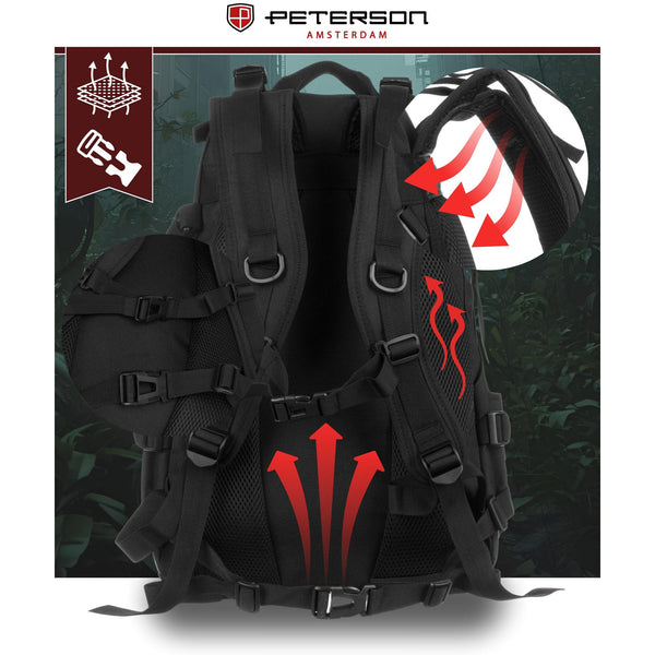 Kuprinė vyrams Peterson, juoda K26