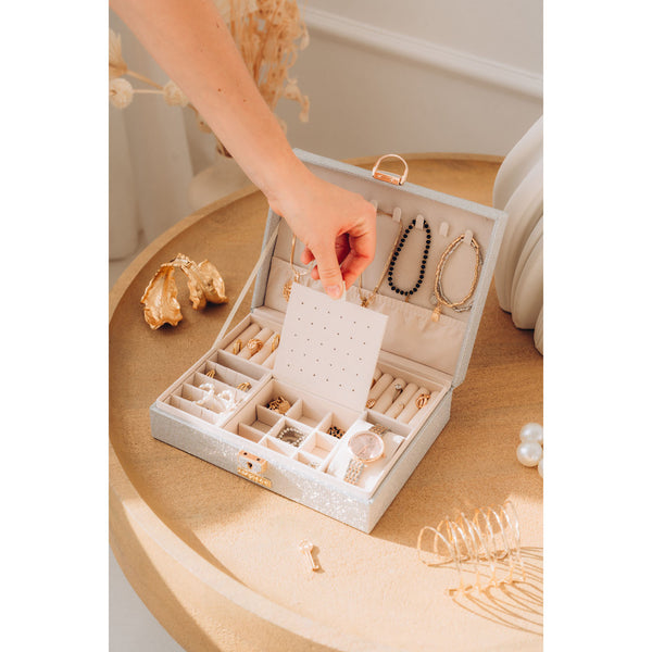 Papuošalų dėžutė moterims Peterson, sidabrinė