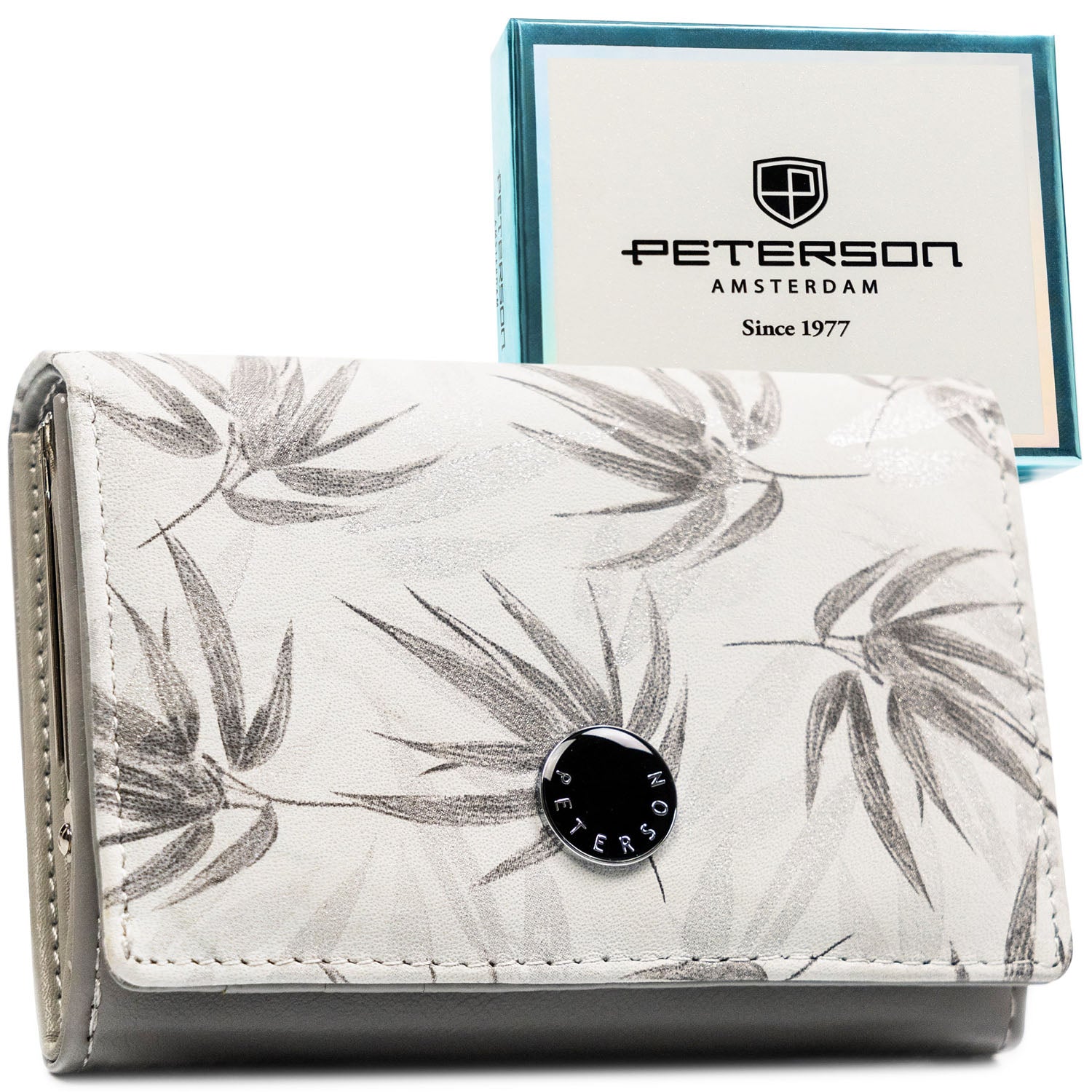 Vidutinė piniginė moterims Peterson, balta PT15