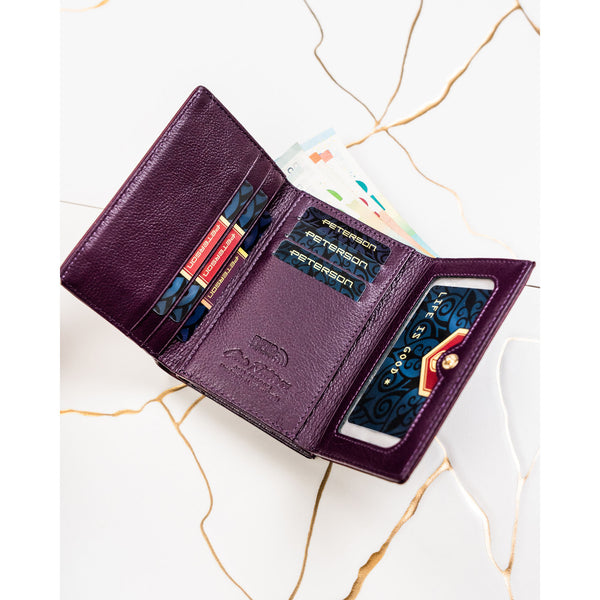 Vidutinė piniginė moterims Peterson, violetinė PT68