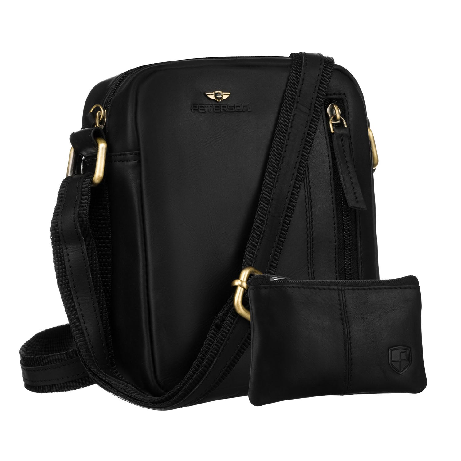 Maža rankinė vyrams Peterson, juoda 6811