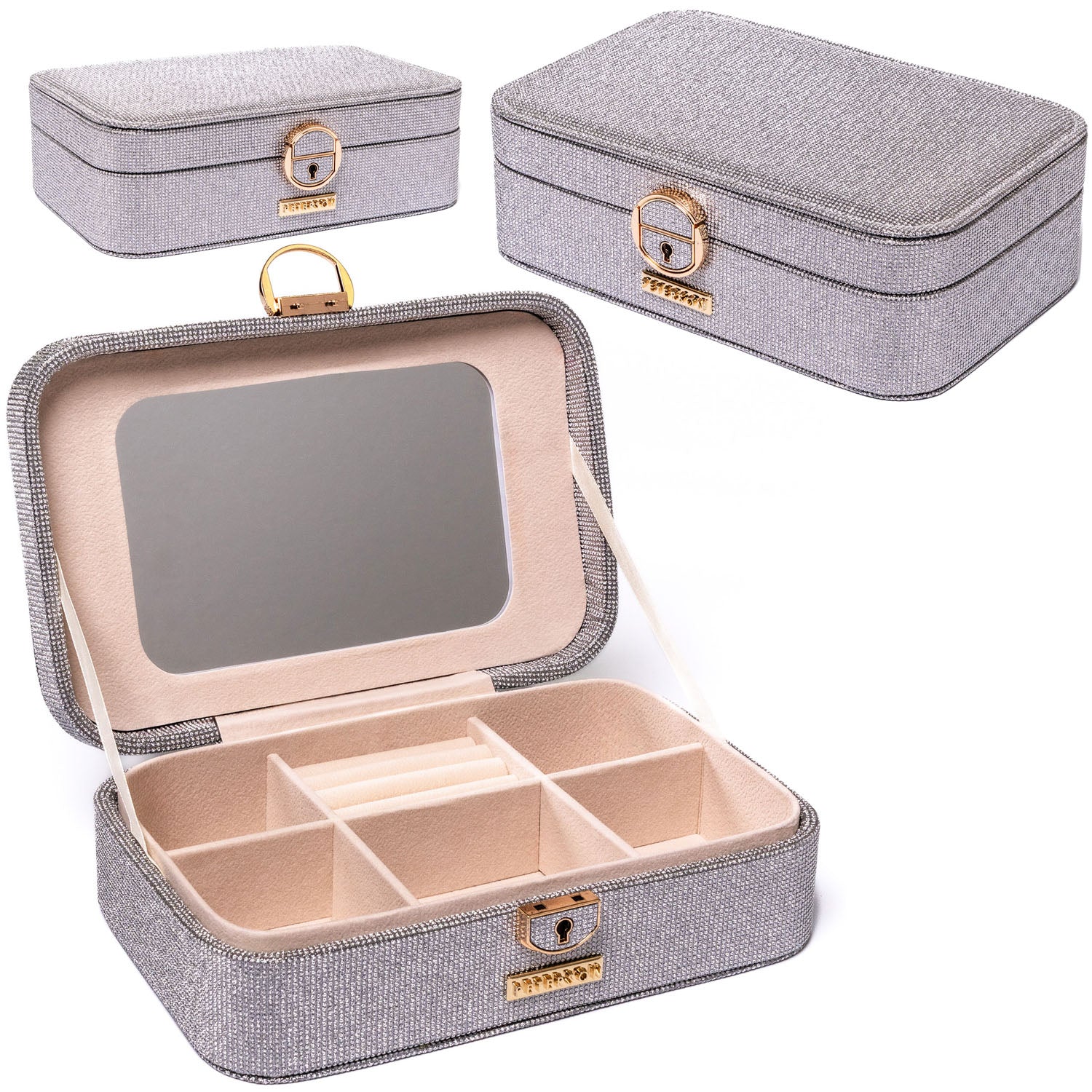 Papuošalų dėžutė moterims Peterson, pilka