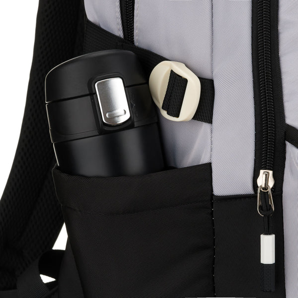 Vidutinė kuprinė unisex Peterson, pilka-juoda