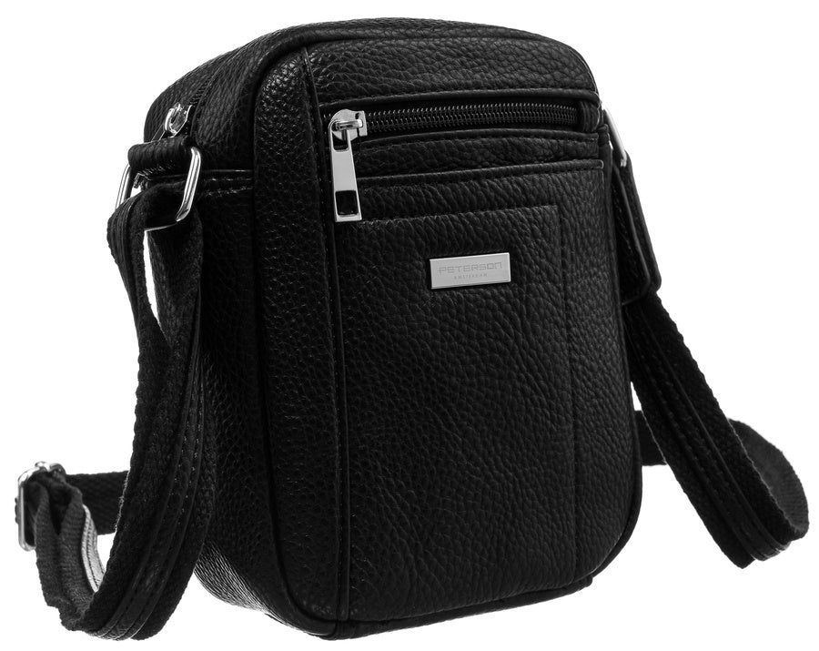 Vidutinė rankinė vyrams Peterson, juoda RV6