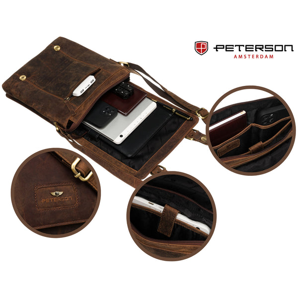 Rankinė vyrams Peterson, ruda R308