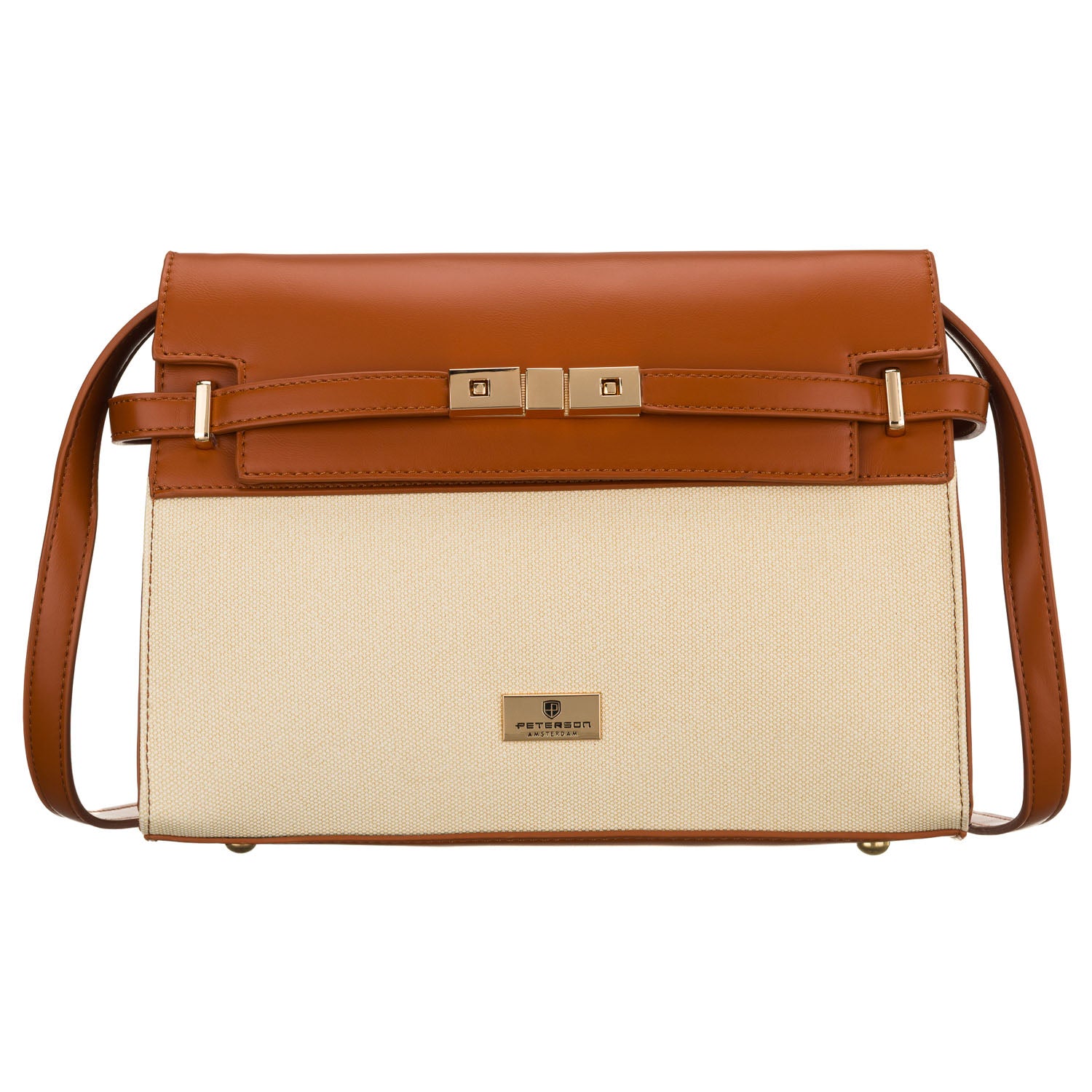 Rankinė moterims Peterson, dramblio kaulo ir ruda 1412