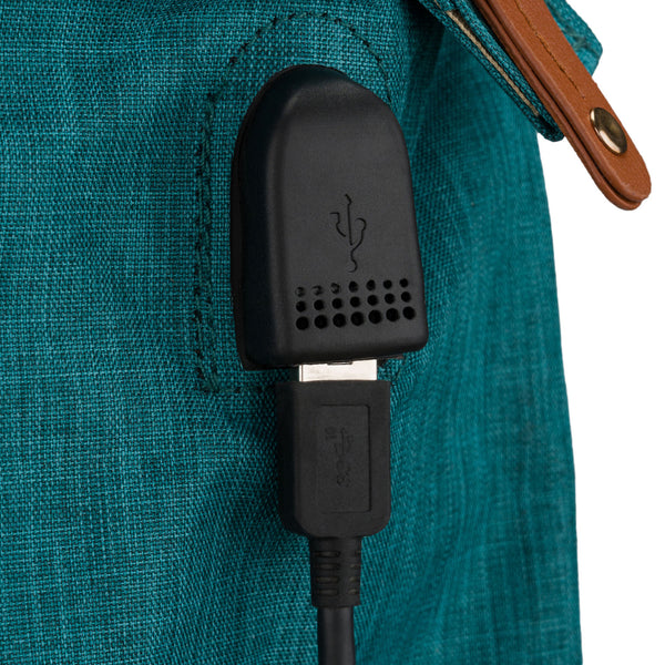 Turkio spalvos kuprinė mamai iš poliesterio su USB jungtimi, 2 skyriai - Peterson