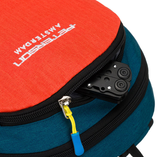 Kuprinė unisex Peterson, tamsiai mėlyna-oranžinė K1