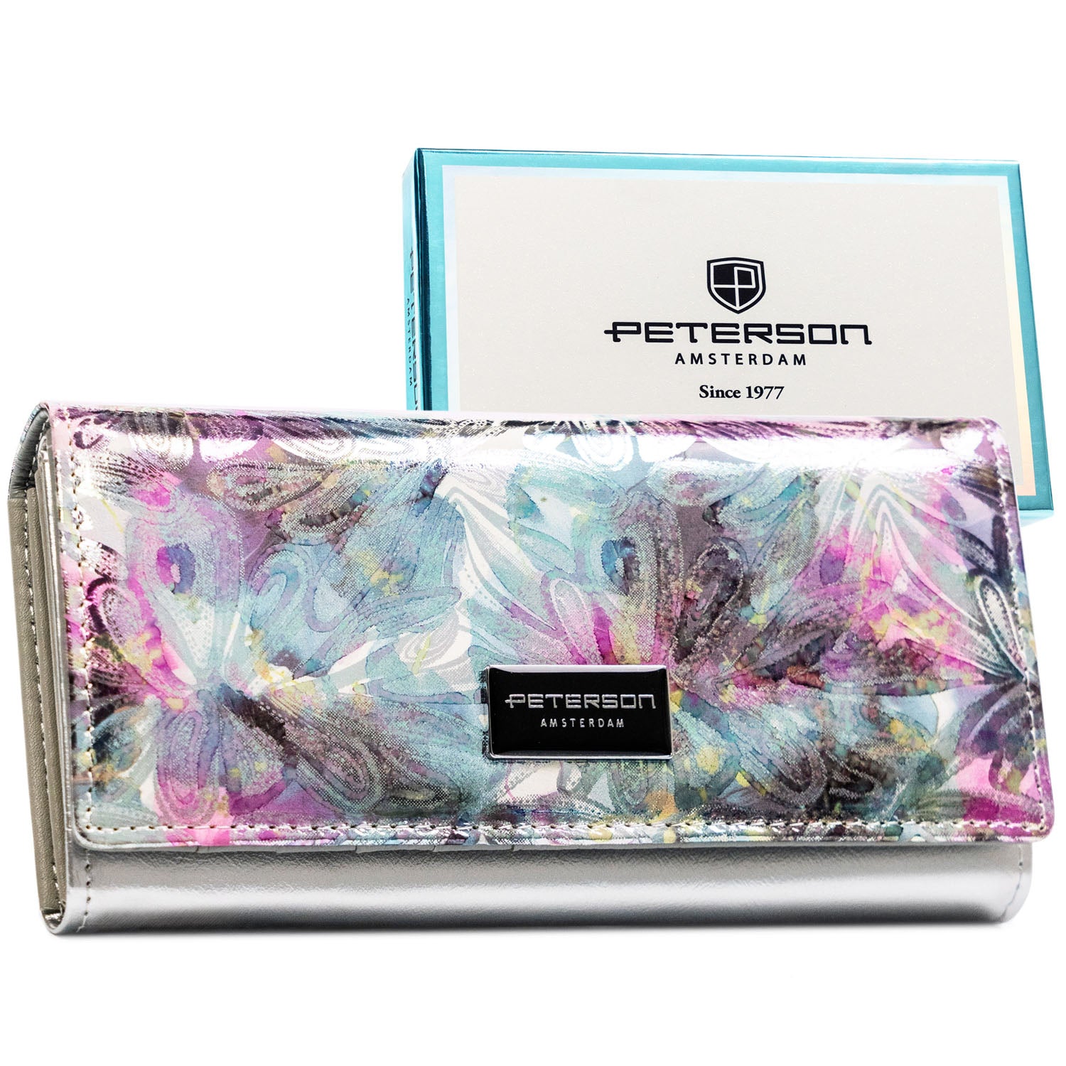 Vidutinė piniginė moterims Peterson, įvairiaspalvė PT24