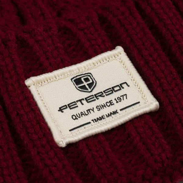 Kepurė, pirštinės ir šalikas Peterson, bordo S12