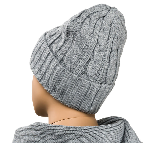 Kepurė, pirštinės ir šalikas Peterson, pilka S14