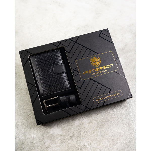 Dovanų rinkinys vyrams: piniginė su diržu Peterson N4L-DOT