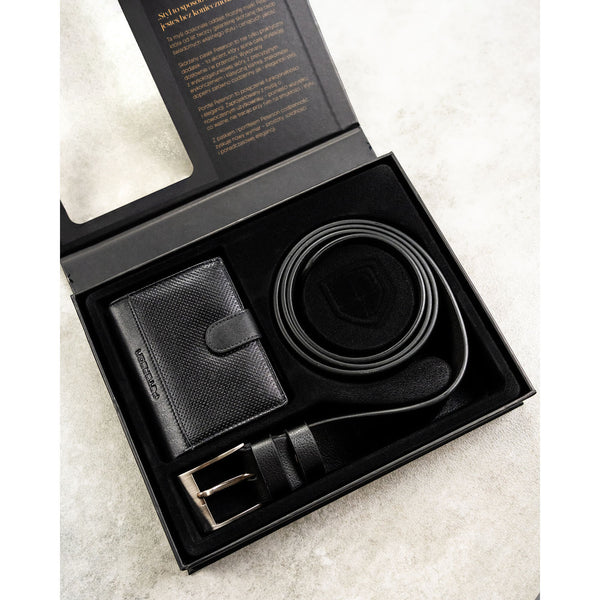 Dovanų rinkinys vyrams: piniginė su diržu Peterson N4L-DOT