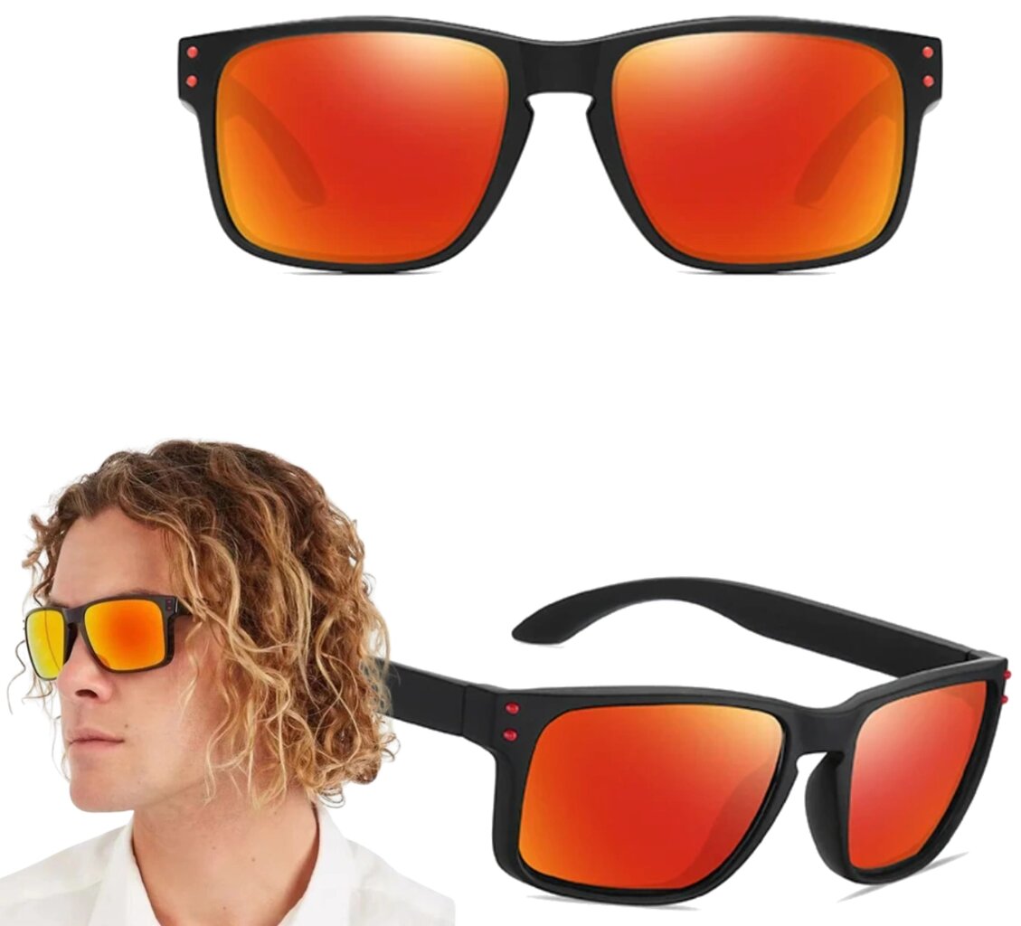 Poliarizuoti akiniai nuo saulės vyrams Y92 raudoni