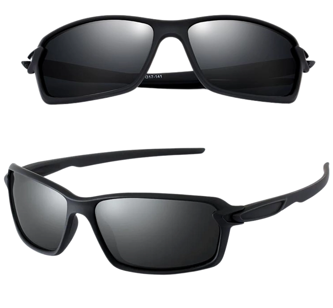 Poliarizuoti sportiniai akiniai nuo saulės vyrams F33, juodi