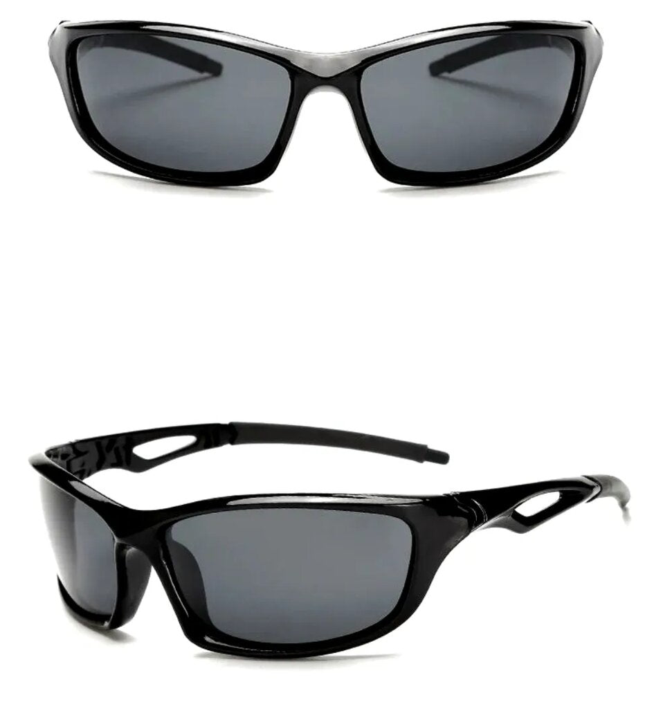 Poliarizuoti sportiniai akiniai nuo saulės vyrams H83 juodi