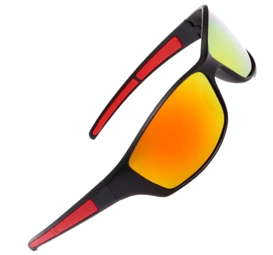 Poliarizuoti sportiniai akiniai nuo saulės vyrams T40 raudoni