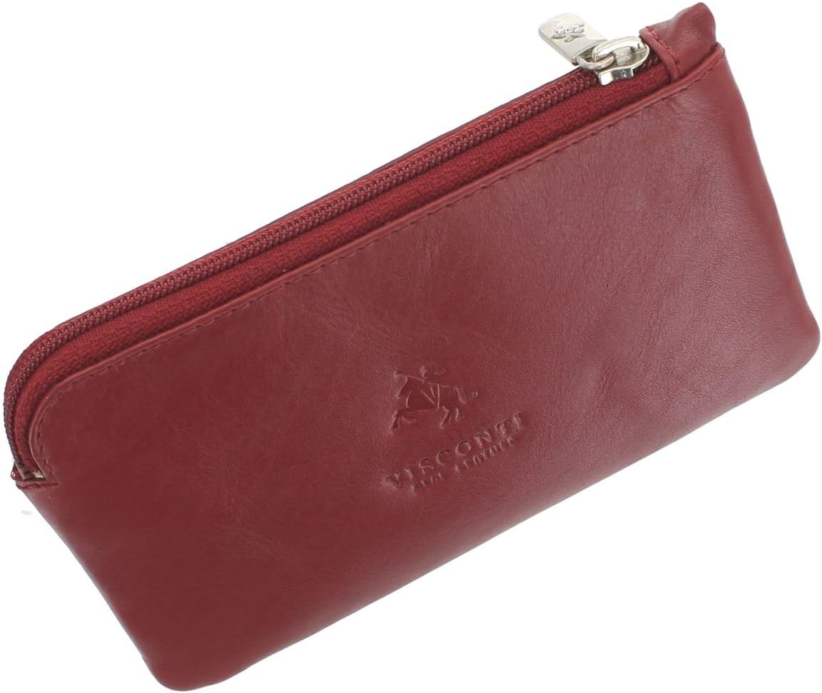Raktinė iš natūralios odos Visconti MZ19, raudona D5