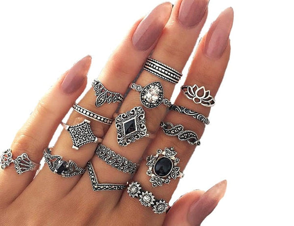 Rinkinys senovinių sidabrinių žiedų