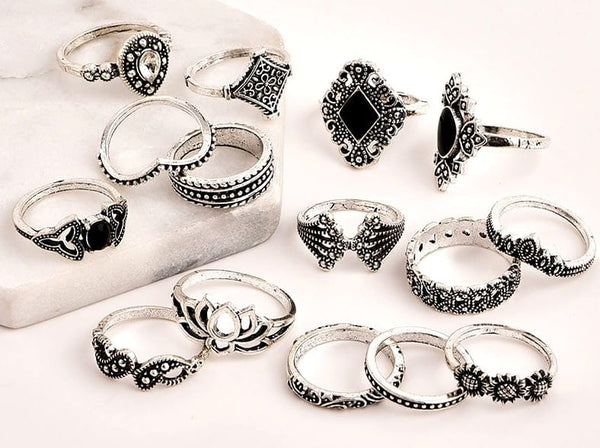 Rinkinys senovinių sidabrinių žiedų