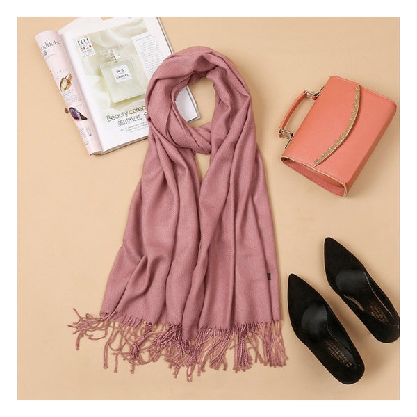 Šalikas su kutais S64, rožinis