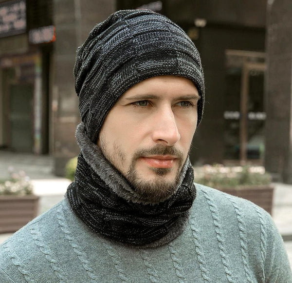 Šaliko ir kepurės komplektas R88, pilka