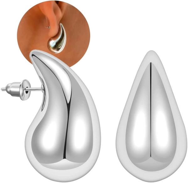 Sidabriniai auskarai, pagaminti iš chirurginio plieno