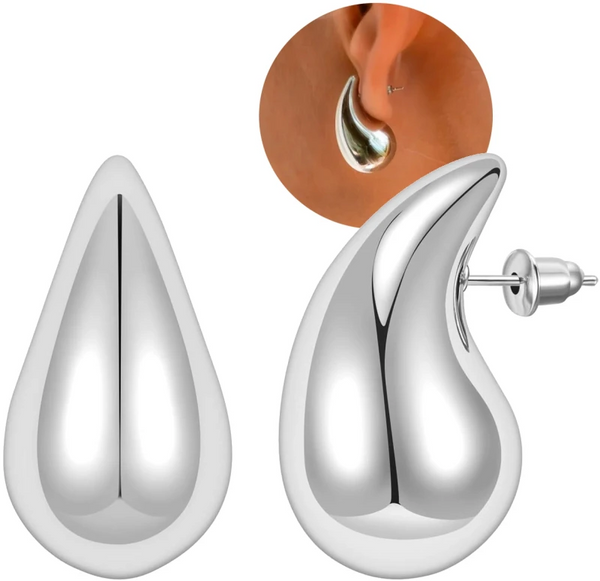 Sidabriniai auskarai, pagaminti iš chirurginio plieno