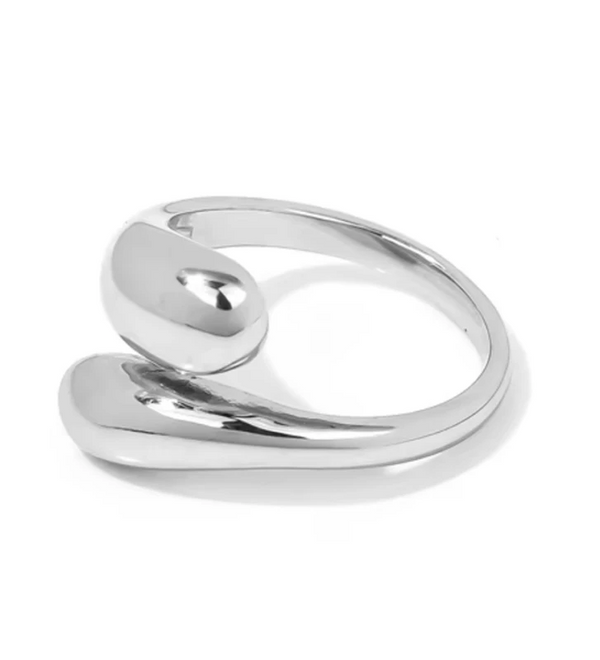 Sidabrinis 18 mm žiedas pagamintas iš nerūdijančio plieno