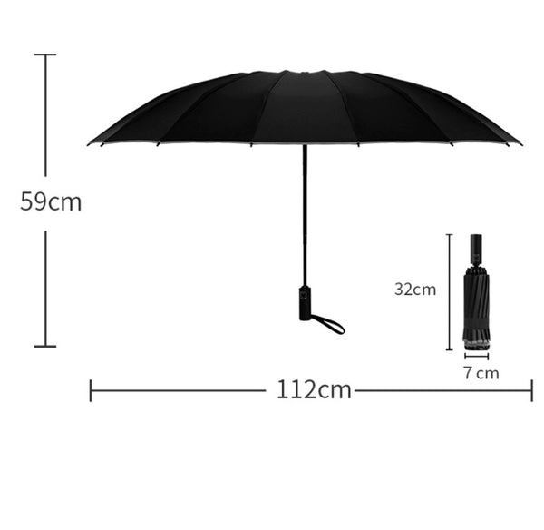 Sulankstomas skėtis K25, juodas