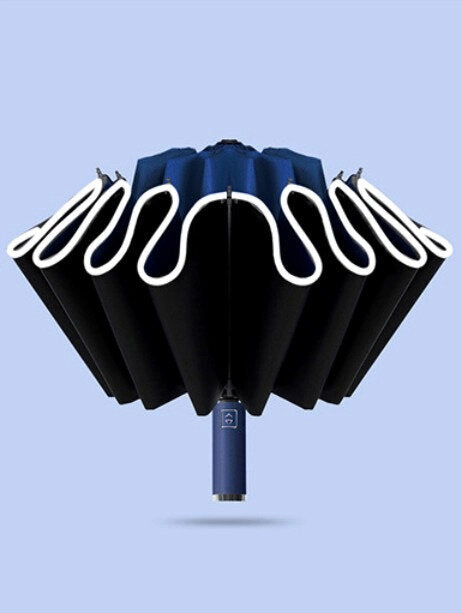 Sulankstomas skėtis su pirštinėmis