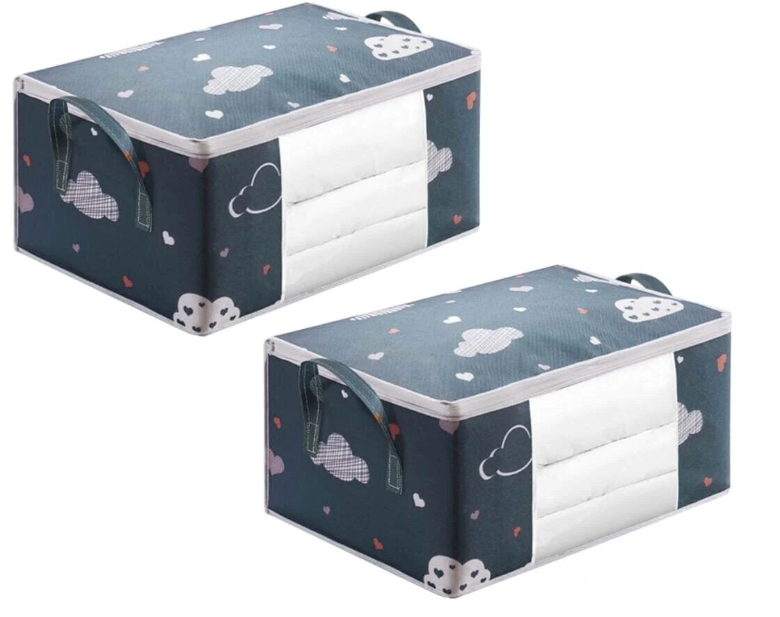 Sulankstomi krepšiai patalynei, 2 vnt., 55x35x25 cm