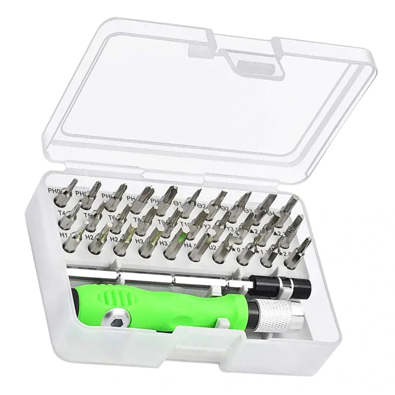 Tikslūs atsuktuvai, 32vnt, TORX, su dėklu