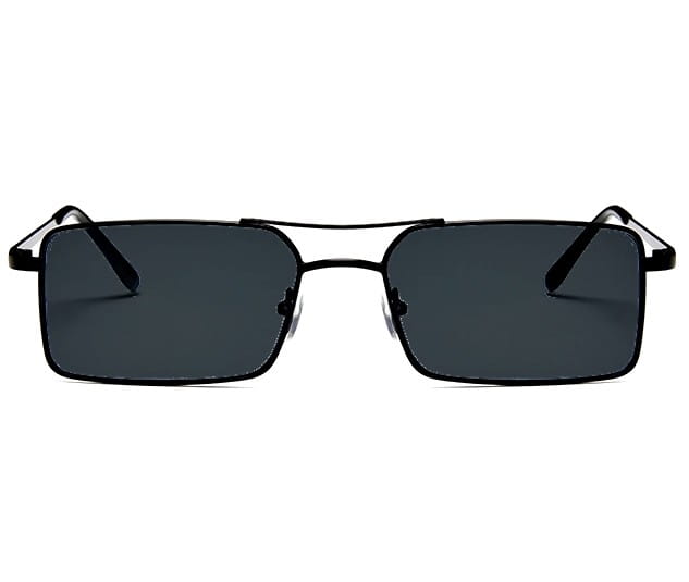 Unisex akiniai nuo saulės, metaliniai, stačiakampiai