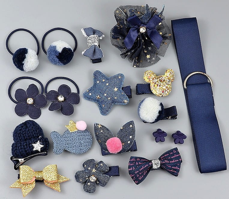 Vaikiškas plaukų segtukų rinkinys 18vnt. N18