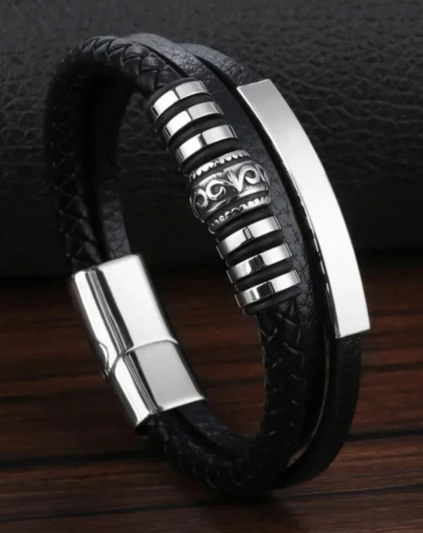 Vyriška apyrankė A1, juoda A24