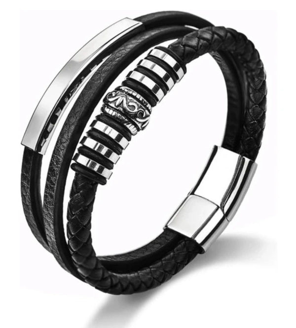 Vyriška apyrankė A1, juoda A24